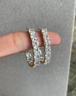 Inside Out Hoops - Gold Square