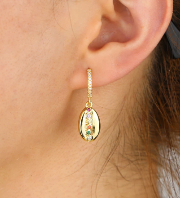 Multi Color Shell Earrings