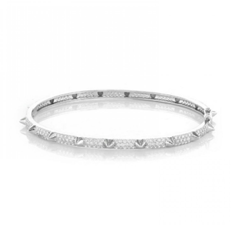 Spiked Bangle - Silver