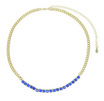 Tennis Chain Necklace - Blue