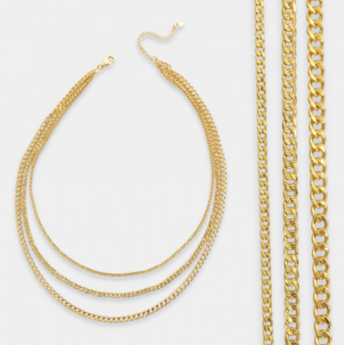 Gold Filled Triple Chain