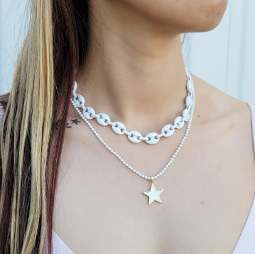 Enamel Star Necklace