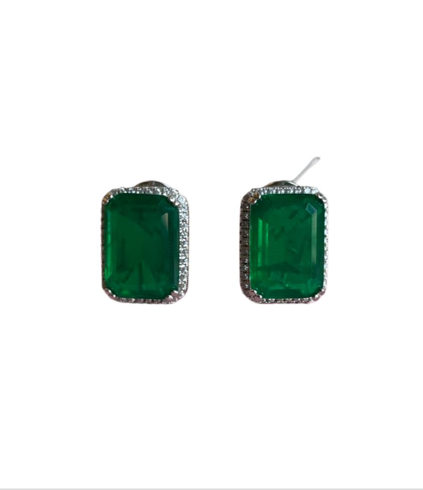 Big Emerald Cut Earrings
