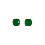 Emerald Round Studs