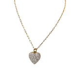 Heart Necklace - White Stone
